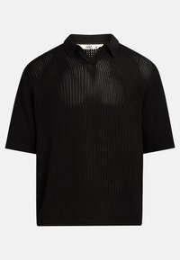 WILSON KNIT POLO BOXY FIT - Džemper - black