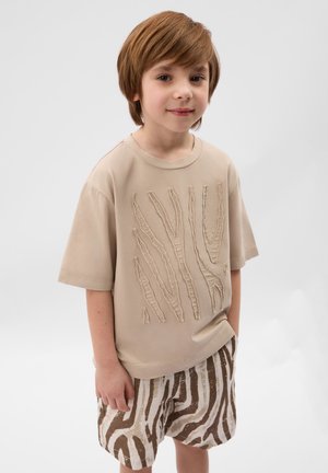 T-shirt print - beige