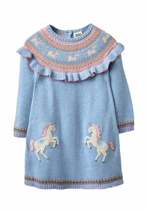 REGULAR FIT - FAIRISLE - Stickad klänning - blue unicorn