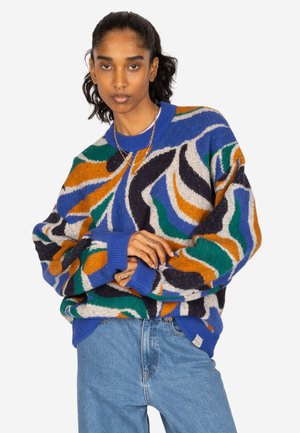 Iriedaily, IRIEDAILY STRICKPULLOVER BOXY FLUFF - Jumper - blue green