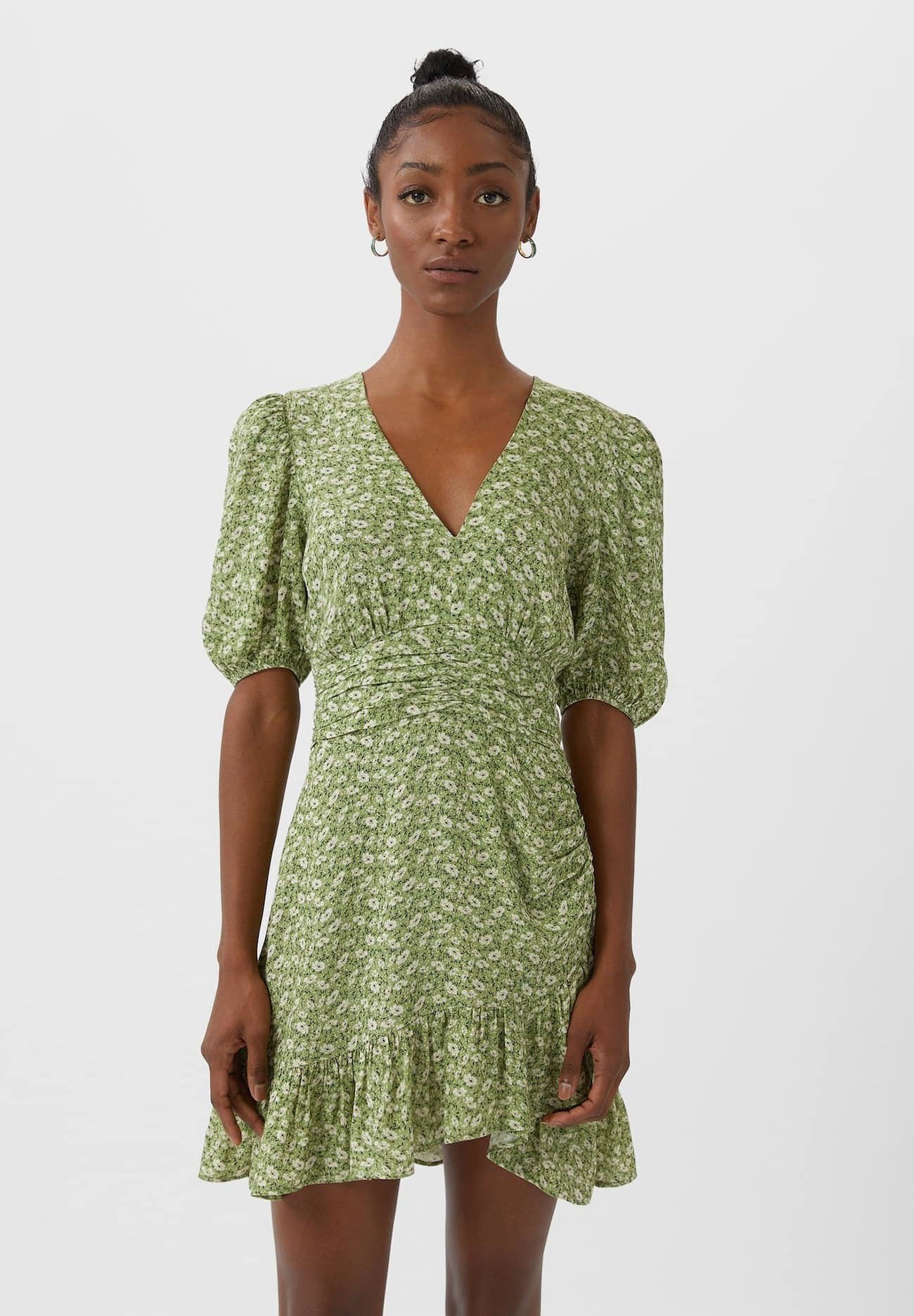 stradivarius green dress