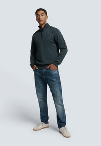 NO EXCESS TIMELESS BASICS HALF-ZIP - Strickpullover - dark blue