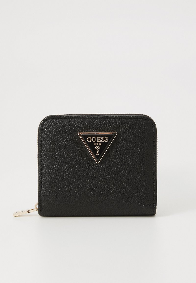 Guess - MERIDIAN SMALL ZIP AROUND - Portofel - black, Extindeți