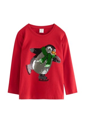 CHRISTMAS FLIP - Top s dlhým rukávom - dark red