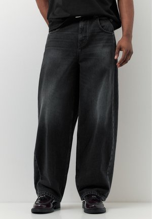 PULL&BEAR Blugi largi - dark grey