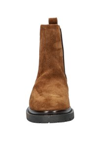 Nelson Enkellaarsjes met plateauzool - cognac