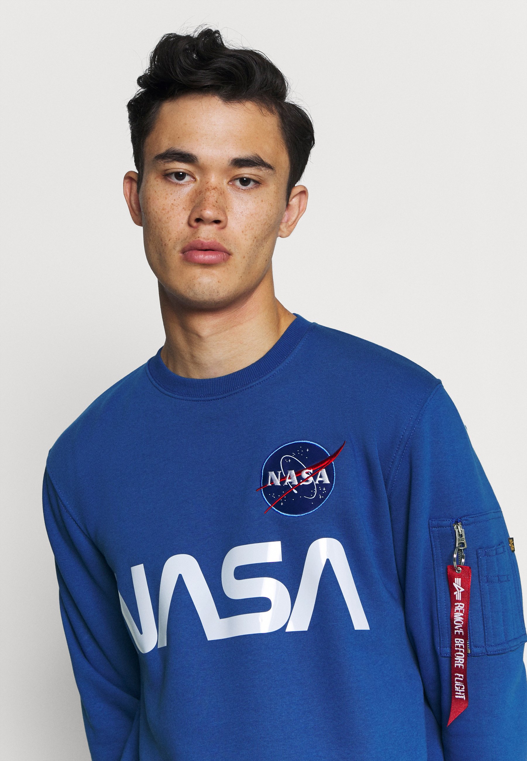 Alpha Industries NASA REFLECTIVE SWEATER Sweater blue Alpha Industries NASA REFLECTIVE SWEATER Sweater blue
