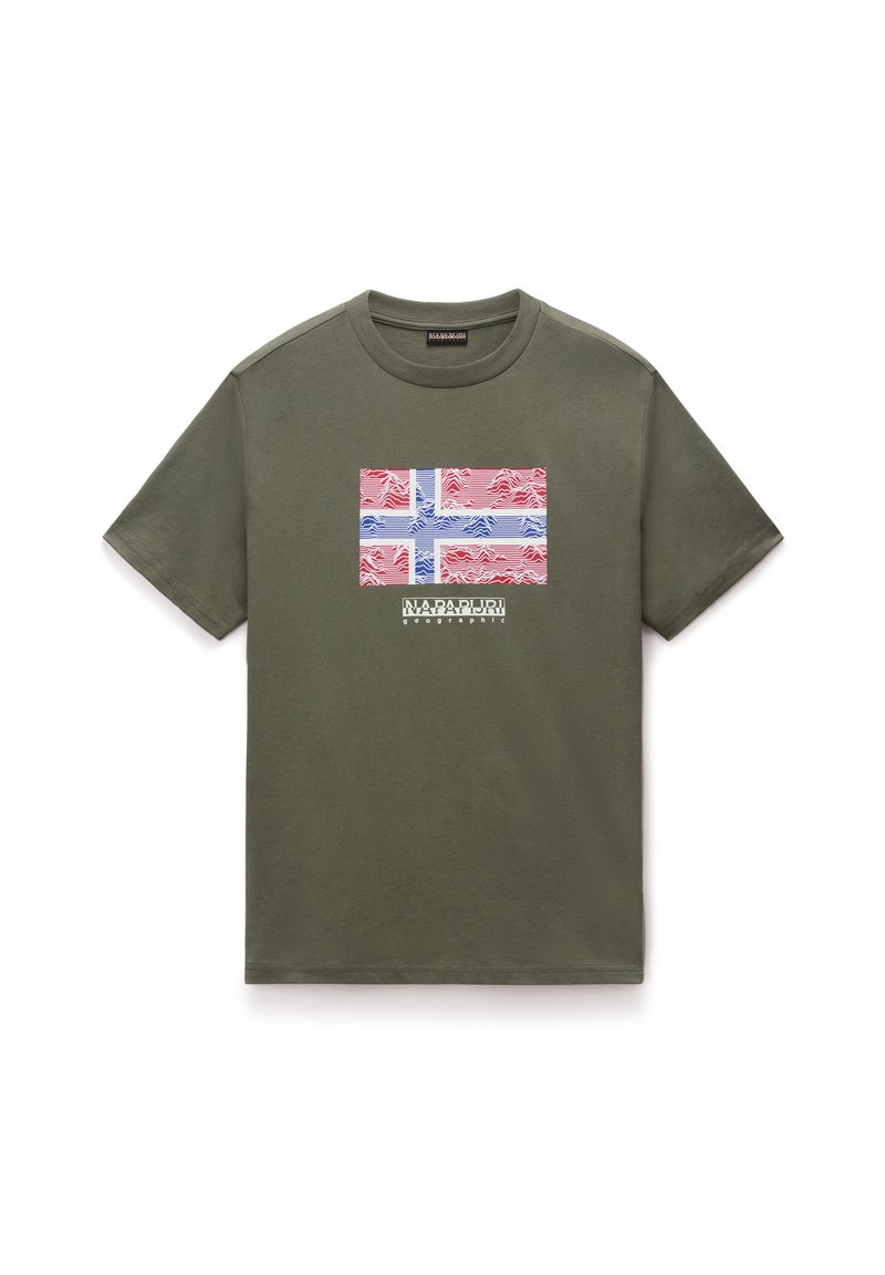 Napapijri T-shirt print lichtgroen