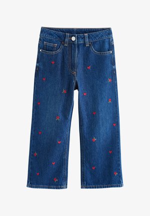 Next, FLORAL PRINT EMBELLISHED - Jeans Relaxed Fit - dark blue