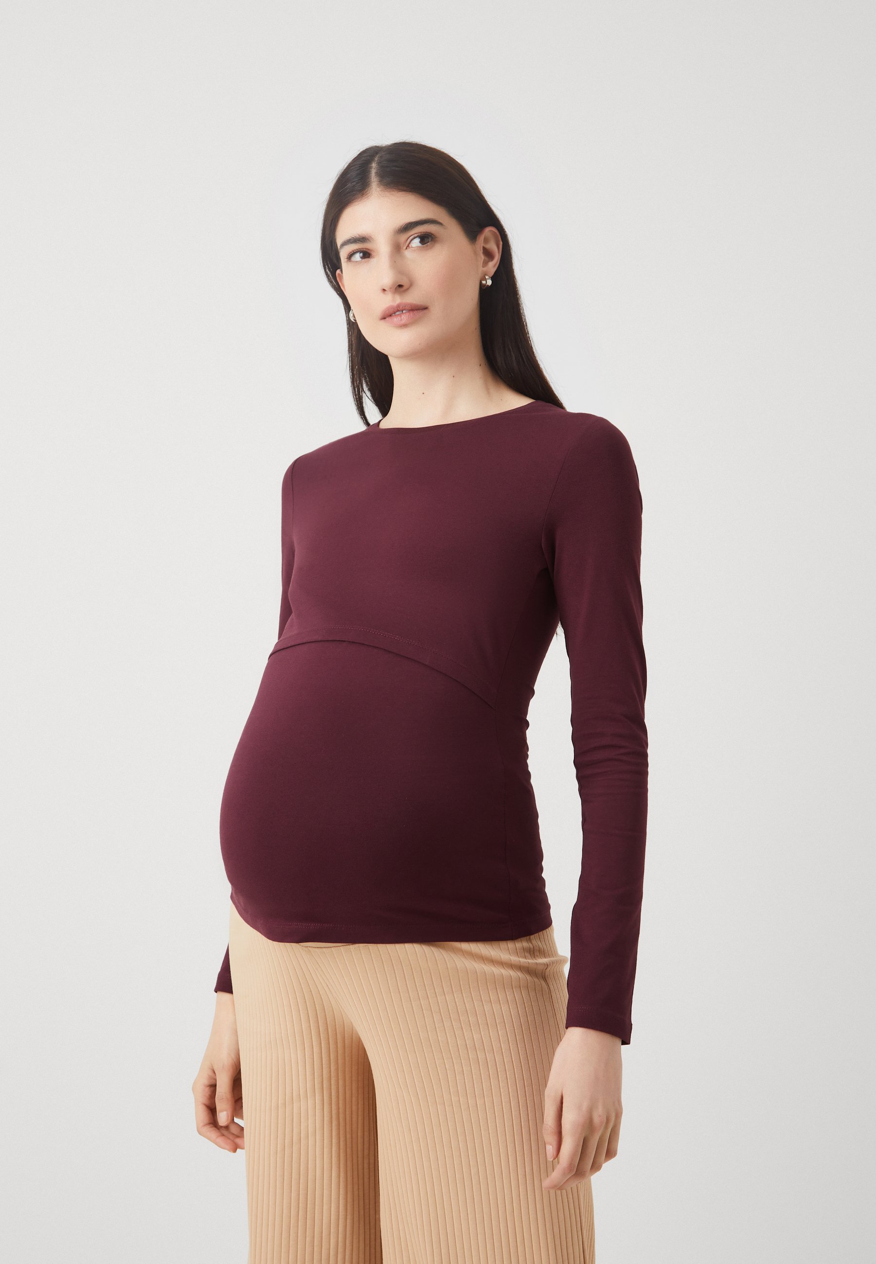 売れ筋商品|||アンナ フィールド ママ Tシャツ レディース トップス 2 PACK - Long sleeved top - black/bordeaux 3db70297e0d04e48931873bef3e69c