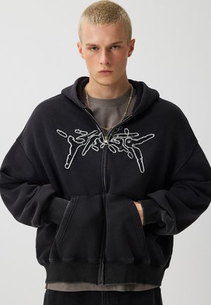 House, KAPUZENJACKE - Zip-up sweatshirt - black