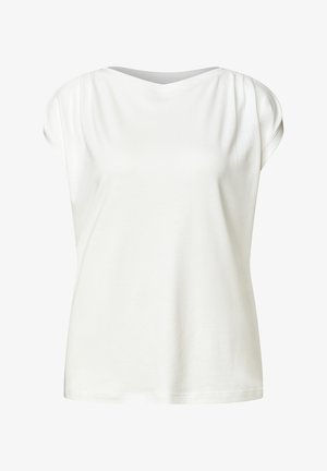 Street One, DROPPED SHOULDER SHIRT MIT RAFFUNG - T-shirts basic - off white