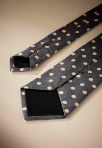 Next SIGNATURE MADE IN ITALY PRINTED MELANGE - REGULAR FIT - Kravata - navy blue polka dot