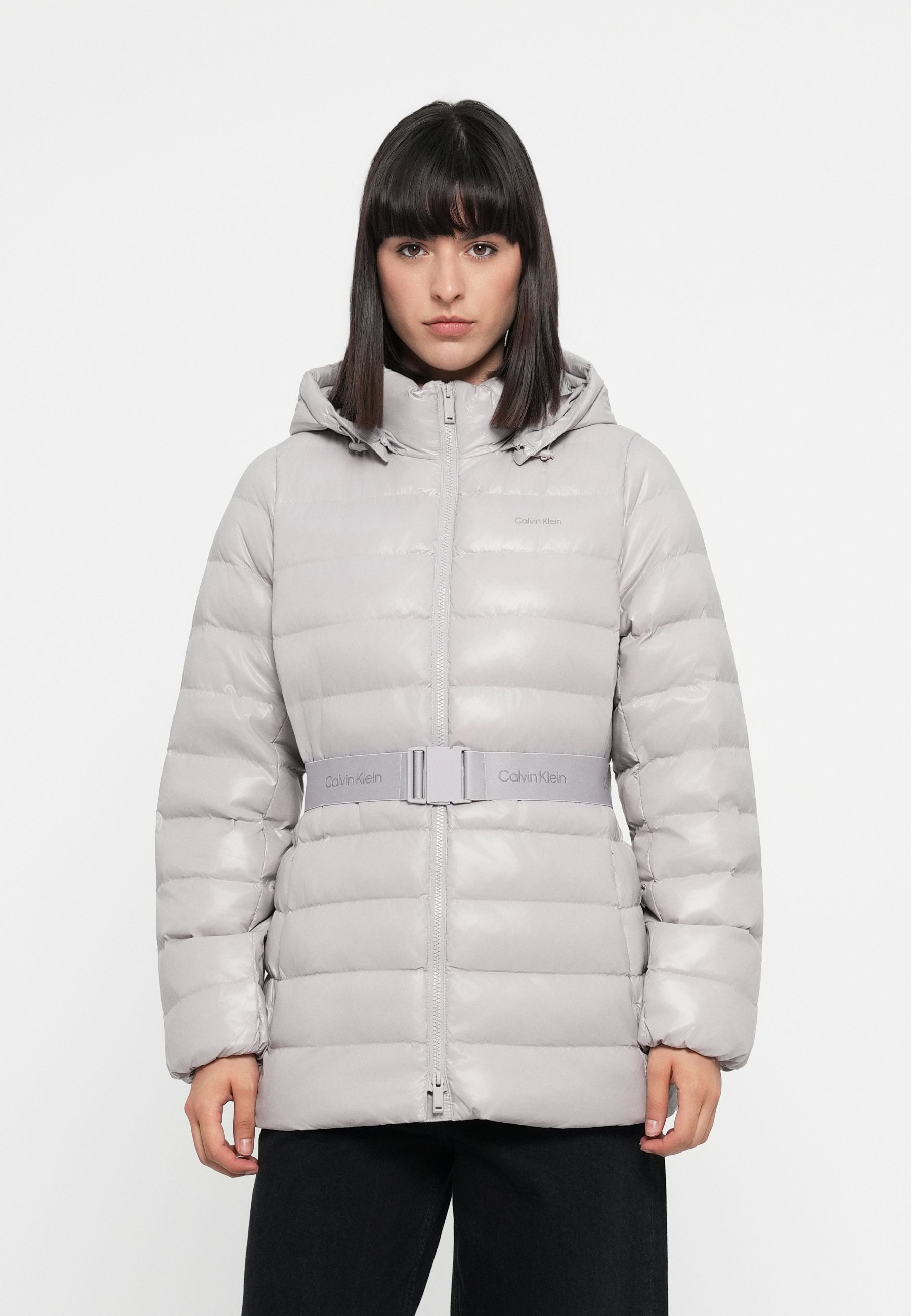 Calvin Klein BELTED PUFFER - Winter jacket - gull gray/grey - Zalando