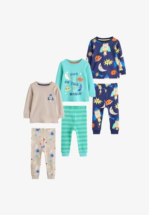 Next, SNUGGLE PYJAMAS 3 PACK SET - Nachtwäsche Set - ecru navy green spaceship