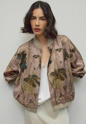 Bomberjakke - floral jacquard