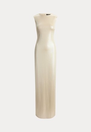 Lauren Ralph Lauren, METALLIC JERSEY BOATNECK GOWN - Cocktail φόρεμα / Φόρεμα για πάρτι - champagne/silver-coloured foil