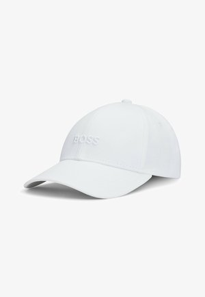 Λευκό καπέλο μπέιζμπολ κατασκευασμένο από βαμβάκι με καμπυλωτό γείσο, φέρει κεντημένο το λογότυπο "BOSS" στο μπροστινό μέρος. Λείος υφή, ρυθμιζόμενο λουράκι.