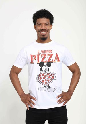 DISNEY CLASSIC MICKEY MICKEY ALL YOU NEED IS PIZZA UNISEX - T-shirt z nadrukiem