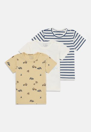 Hust & Claire ALBERT 3 PACK UNISEX - Print T-shirt - pale khaki