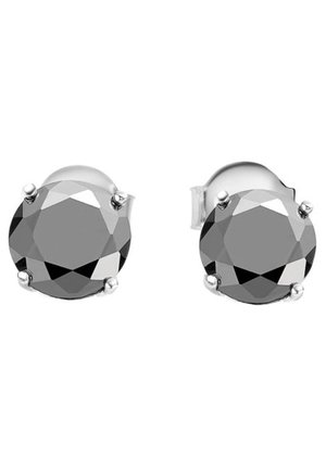 MET ZIRKONIA ROND - Oorbellen - silver-coloured