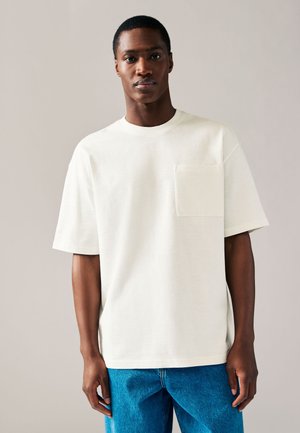 REGULAR FIT - HEAVYWEIGHT SLUB   - Jednoduché tričko - ecru