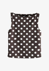 Sélectionné, chocolate brown white polka dot