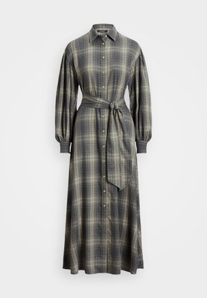 Lauren Ralph Lauren SIDELLE LONG SLEEVE DAY DRESS - Vestido camisero - grey/cream multi