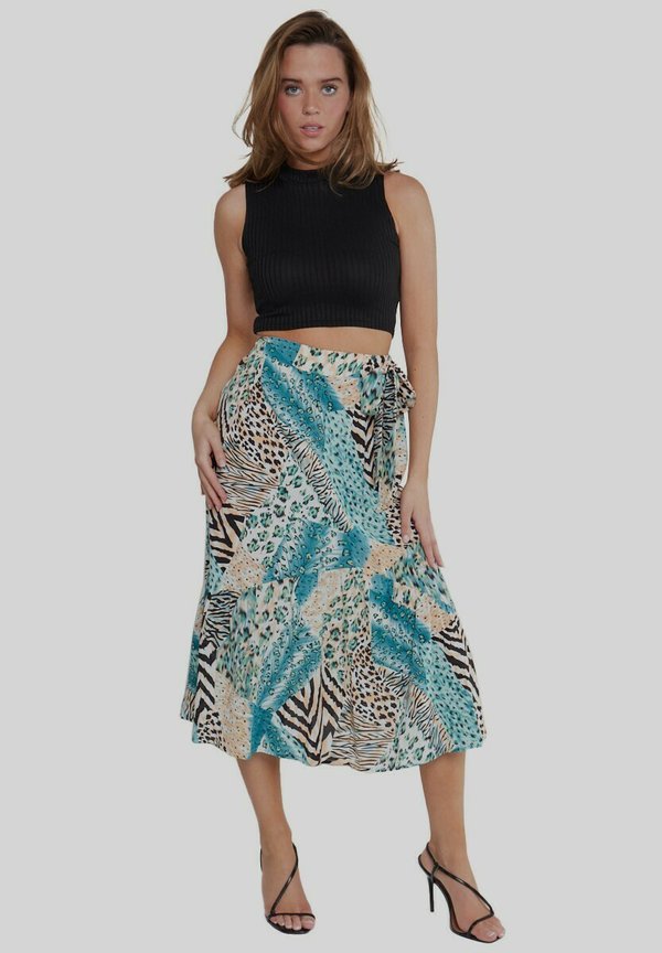 MIX ANIMAL PRINT MIDI - A-line skirt - multi