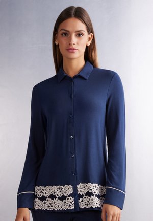 PRETTY FLOWER - Pyjamasöverdel - blau deep blue vanilla