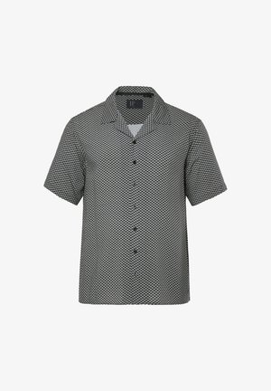 JP1880, PATTERNED HALF-SLEEVE CUBAN COLLAR CUBAN FIT SHIRT UP TO SIZE 8 XL - Hemd - black