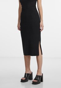 YAS - YASASSI MIDI SKIRT  - Maxirok - black Miniatuurafbeelding 1