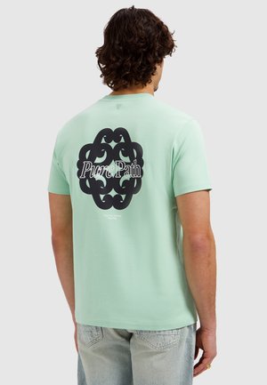 REGULAR FIT CREWNECK SS  - T-shirt print - mint