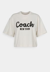 CURSIVE CROPPED - Camiseta estampada - cream