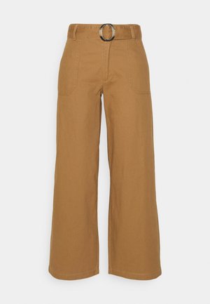 JDY Petite, JDYHAVEN WIDE BELT PANT - Παντελόνι - toasted coconut