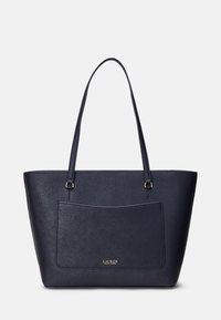 Lauren Ralph Lauren CROSSHATCH LEATHER MEDIUM KARLY TOTE - Kézitáska - refined navy