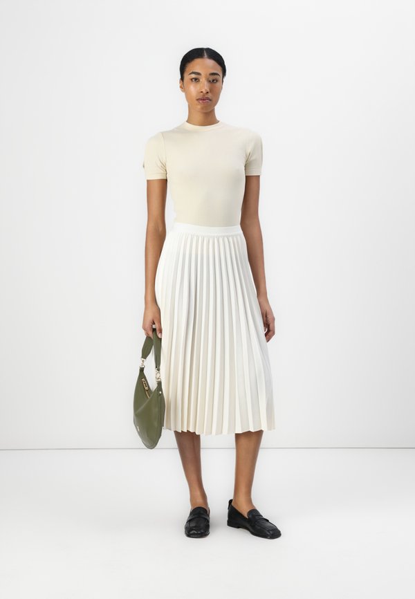 FLUID PLEATED PULL ON MIDI SKIRT - Pleated skirt - ivory petal2