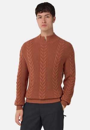 Strickpullover - dark orange