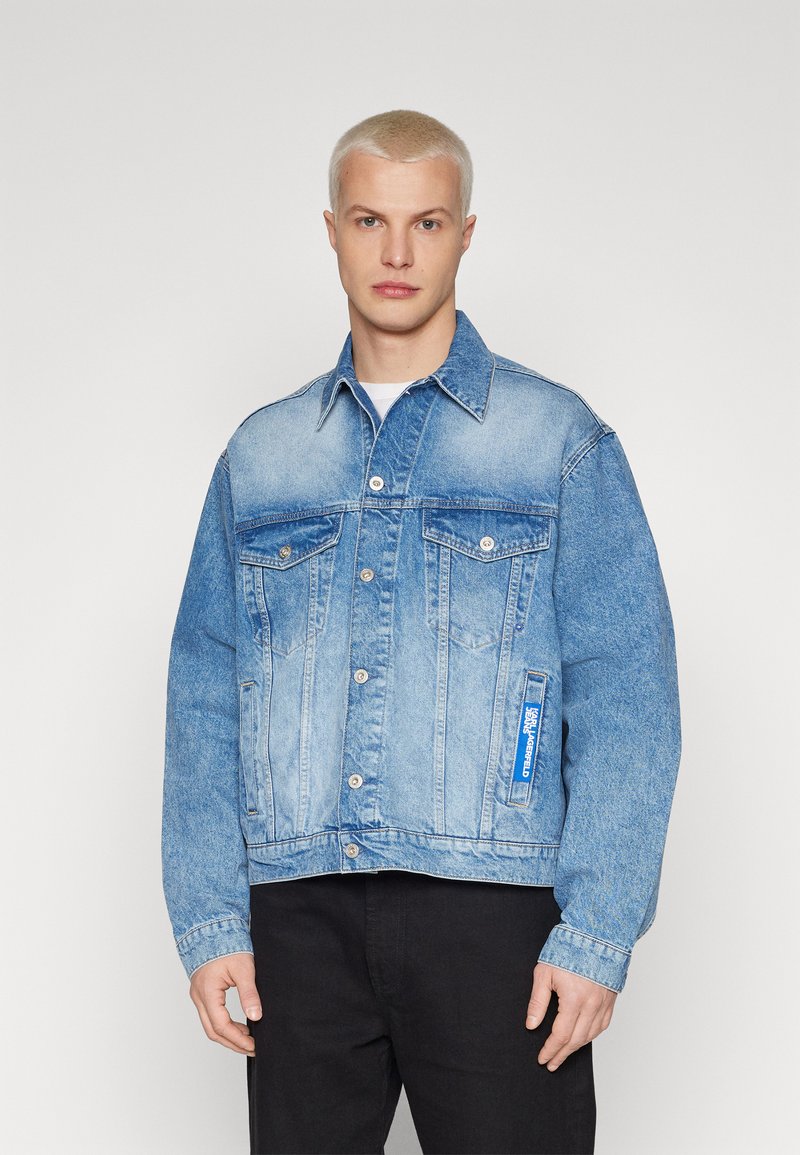 Karl Lagerfeld Jeans RELAXED RECYCLE - Denim jacket - bright blue