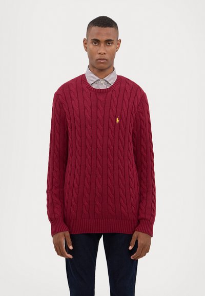 Polo Ralph Lauren CABLE KNIT COTTON JUMPER - Jumper - red carpet