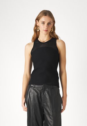 DKNY SHEER YARN - Top - black