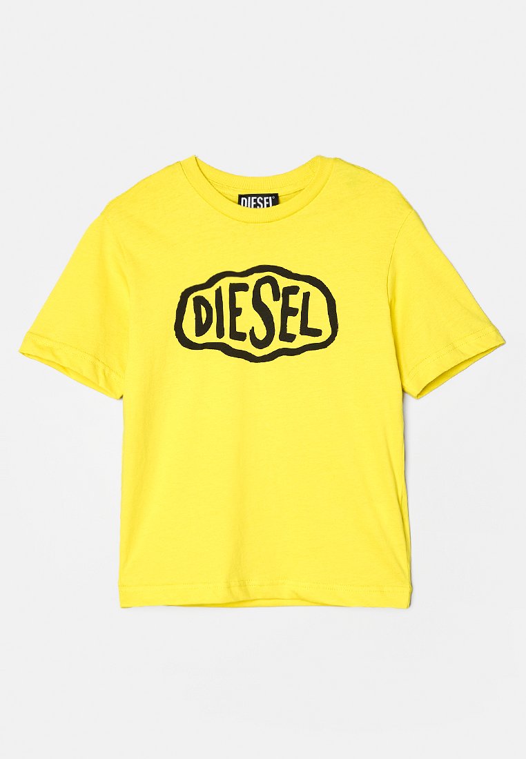 Diesel T-shirt print geel