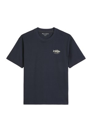 Marc O'Polo, T-SHIRT, SHORTSLEEVE, NEW SEASONAL ARTWORK - Μπλουζάκι με στάμπα - dark navy