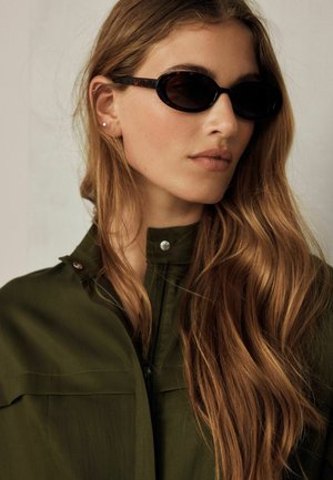Next, PETITE FIT - SHORT SLEEVE FUNNEL NECK JUMPSUIT - Jumpsuit - khaki green