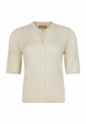 Falconeri, CACHE-COEUR OPENWORK LAMÉ - Cardigan - white