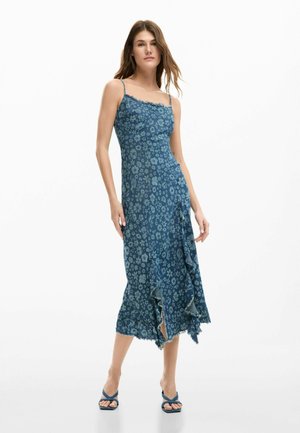 RUFFLE  - Rochie din denim - blue