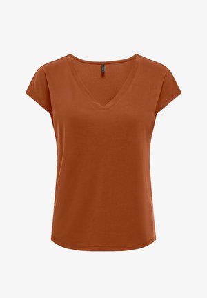 ONLY, ONLFREE LIFE S/S MOD.V-NECK TOP JRS NOOS - Camiseta básica - picante