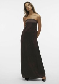 SOMETHINGNEW LANGES - Maxikleid - chocolate brown