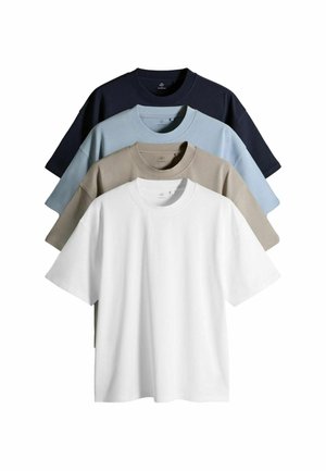 4 PACK SHORT SLEEVE   - T-Shirt basic - blue brown