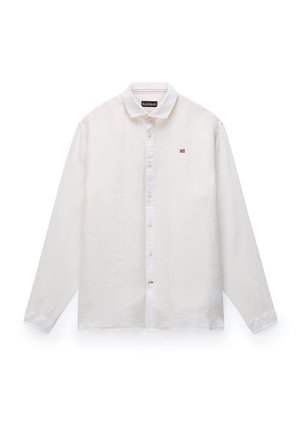 Napapijri, LINEN LS - Skjorter - white whisper